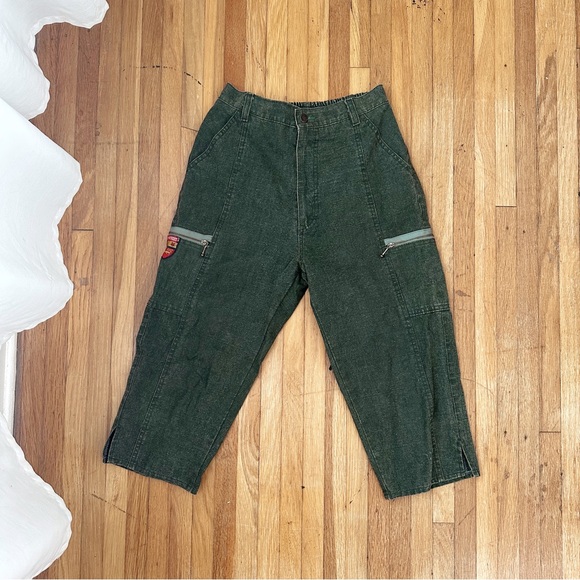 RARE VINTAGE boys army green cargo pants - Picture 2 of 8